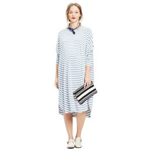 Hatch Jersey Striped Dress